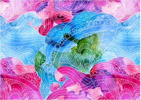 Obraz - Farebné vlny (70x50 cm)