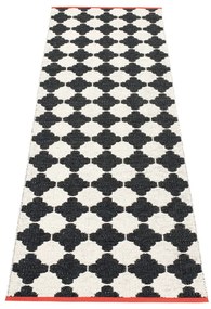 Čierno-biely vnútorný a vonkajší behúň 70x225 cm Marre Black Coral – Pappelina