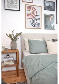 Béžová dvojlôžková posteľ Bobochic Paris Sary Dark, 160 x 200 cm