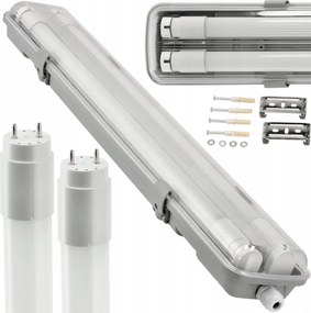 BERGE Hermetické LED svietidlo 120 cm + 2x neutrálne žiarivky