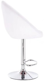 LuxuryForm DESIGN Barová stolička VERA na striebornom tanieri - biela