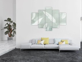 Obraz - Biele pierka (150x105 cm)