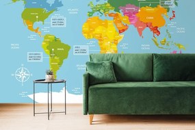 Tapeta výnimočná mapa sveta - 150x100