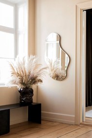 Ferm Living Dizajnové nástenné zrkadlo Pond Brass – large