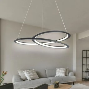 LED Luster na lanku TANGO LED/44W/230V 4000K pr. 60 cm čierna