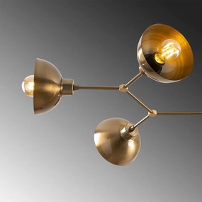 Stropné svietidlo v zlatej farbe s kovovým tienidlom 52x102 cm Dram – Opviq lights