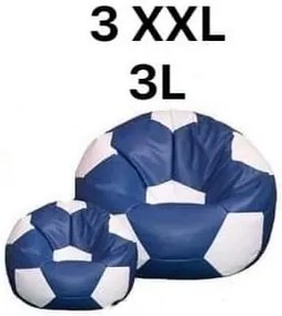 Sedací vak FUTBAL, čierno / biela (samostatný veľký)