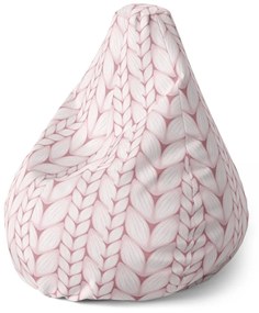 Sablio Sedací vak Pear Staroružové pletenie - 140 x 100 x 25 cm