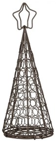 Hnedý drôtený stromček s hviezdou - Ø 13*32 cm