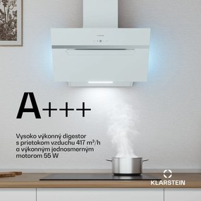 Klarstein BigBite šikmý digestor | režim odsávania vzduchu a recirkulácie | bezpečnostné sklo | 417 m³/h | 60 cm