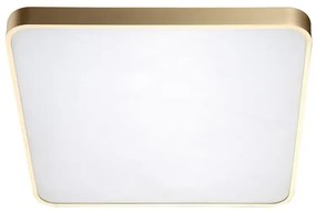 LED stropné svietidlo Quadro 50 Led CCT zlaté s diaľkovým ovládačom