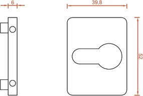 Kuchinox Kuchinox, rozeta ku kľučke s otvorom pre cylindrickú vložku, zlatá matná, LAV-LK7_G02A