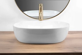 Rea Lisa, umývadlo na dosku 490x385x140 mm, biela lesklá, REA-U6022