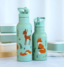 A Little Lovely Company - antikorová fľaša na pitie, 500 ml - kamaráti z lesa