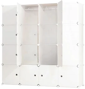 Hogler 3417 Variabilný policový systém 25 modulov, 183 x 183 x 47 cm, biely