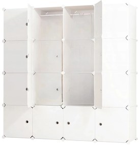 Hogler 3417 Variabilný policový systém 25 modulov, 183 x 183 x 47 cm, biely