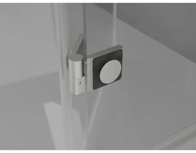 Mexen, Mexen Lunar pravé otočné sprchové dvere 120 cm, transparentné, brúsený nikel - 834-120-000-97-00-P