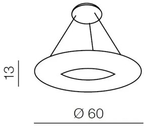 Dizajnový luster Napoli 60 Led