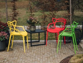 AKCE Žltá plastová stolička KATO II. akosť