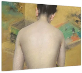 Sklenený obraz - William Merritt Chase, Study of Flesh Color and Gold, reprodukcia (70x50 cm)