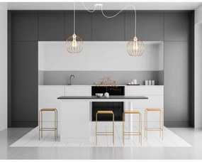 Luster na lanku MATT 2xE27/60W/230V pavúk biela/medená
