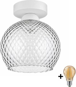BRILAGI - LED stropné svietidlo R GLASS 1xE27/60W/230V priemer 18 cm biela/dymovošedá