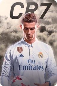 Cristiano Ronaldo - textilná nálepka na stenu