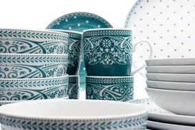 Thun 1794 Jídelní souprava, Kodaň, petrolej, karlovarský porcelán, Thun, 30 d.