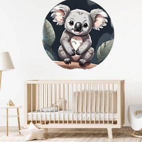 PIPPER. Kruhová samolepka na stenu "Koala" Veľkosť: 100 cm