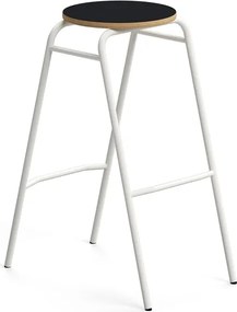 Barová stolička ALTUS, výška 790 mm, biela/antracit