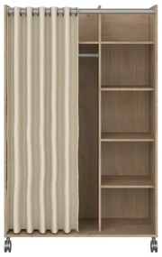 Šatníková skriňa v dekore duba v bielo-béžovej farbe 100x160 cm Kit – Tvilum