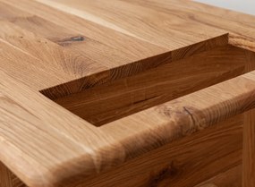 PROXIMA.store - Masívny dubový stolík na noviny - GIALO FARBA: dub