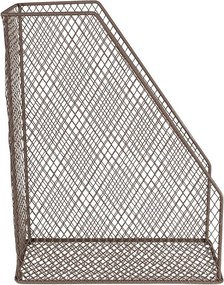 Hnedý drôtený zakladač na časopisy - 23*11*30 cm