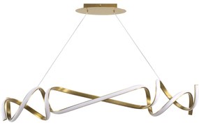 Toolight Toolight, LED závesné svietidlo 90cm, 35W, 4000K, 1868lm, APP1777-CP, zlatá matná, OSW-09666