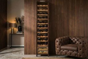 Dizajnový regál na víno Winebar 190 cm borovica