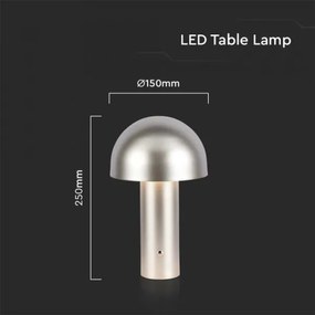 LED Stmievateľná dobíjacia stolná lampa LED/1W/5V 3000-6000K 1800 mAh zlatá