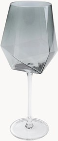 Ručne vyrobené poháre na víno Diamond, 4 ks