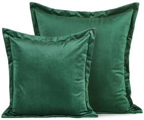 DEKORAČNÁ OBLIEČKA NA VANKÚŠ RIA 45X45 CM TMAVOZELENÁ