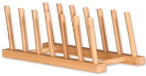 Drevený stojan na taniere Bamboo, 25x14 cm
