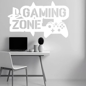Veselá Stena Samolepka Gaming zone Farba: bílá, Veľkosť: 40 x 24 cm