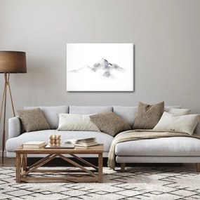 Obraz - Atramentová maľba hôr (70x50 cm)