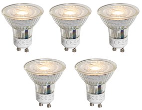 Sada 5 GU10 50 mm LED žiaroviek číra 1W 80 lm 2200K