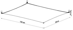 Stropné svietidlo Luna, 1x biele textilné tienidlo, (130 cm)