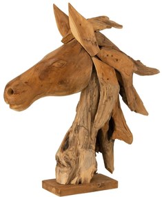 Drevená dekorácia hlava koňa Horse head teak - 49*17*63cm