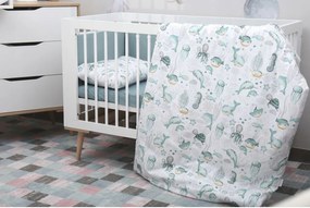 Detské bavlnené obliečky do postieľky 120x90 cm BABYMAM PREMIUM - Morský svet