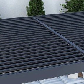 DEOKORK Záhradná hliníková pergola do steny 6x4 m (antracit)