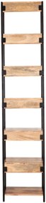 furniture-nabytek.cz - Regál knižnica 45x213x35 kov a drevo mango