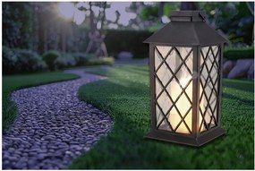 BERGE LED solárny záhradný lampáš svietidlo čierna 2V 35MA