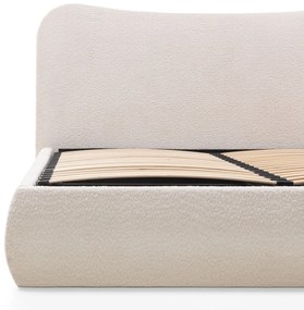 Čalouněná postel DERRY se zvedacím roštem 160x200 cm béžová