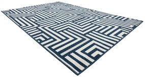 Koberec SPRING 20421994 labyrint Sisalový-  krémovo  / modrý